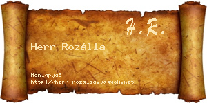 Herr Rozália névjegykártya