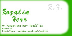 rozalia herr business card